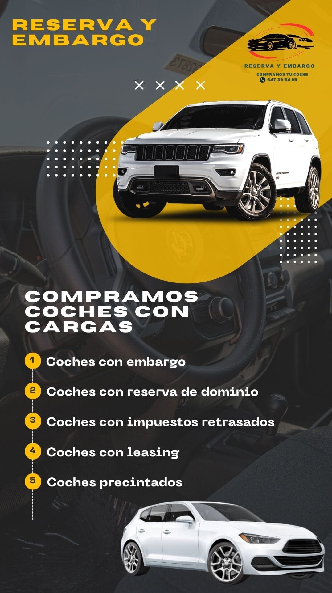 Compramos tu coche con cargas, embargo y reserva de dominio